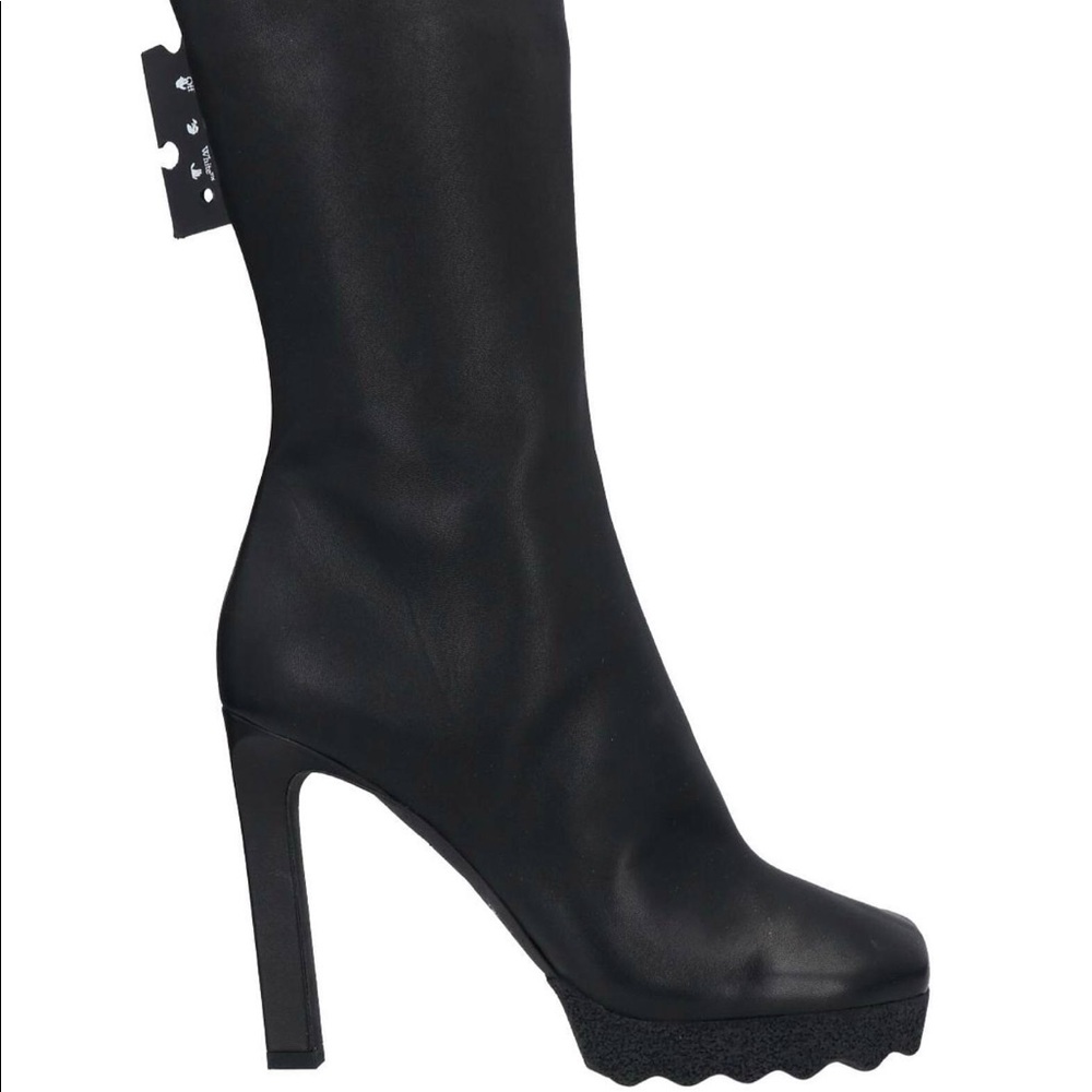 OFF-WHITE Leather Ankle Boots